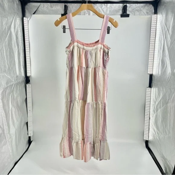 Rails Amaya Juliette rainbow stripe dress brunch casual‎ midi boho coquette XS - Picture 6 of 12